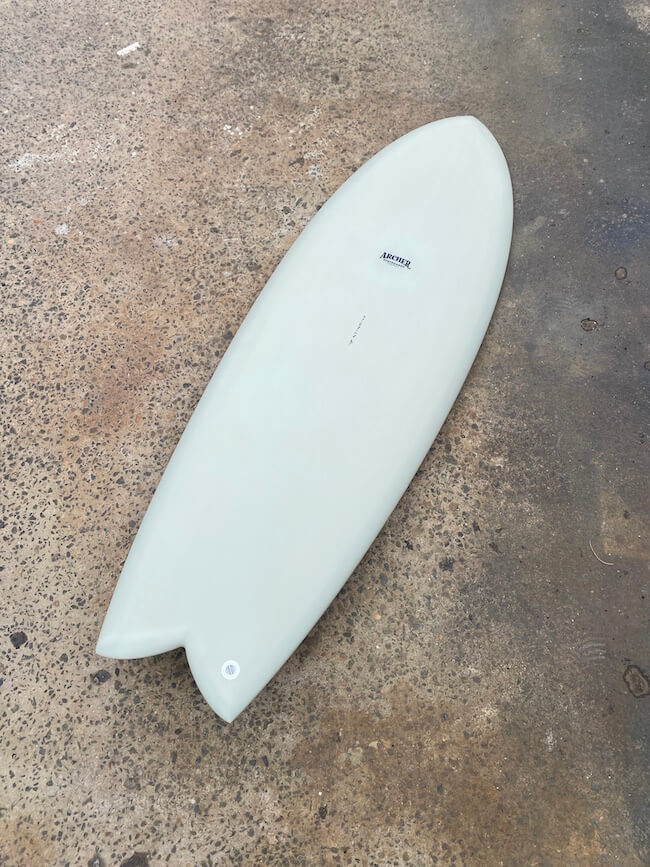 Archer Surfboards T-Fish 5'4 Sage deck