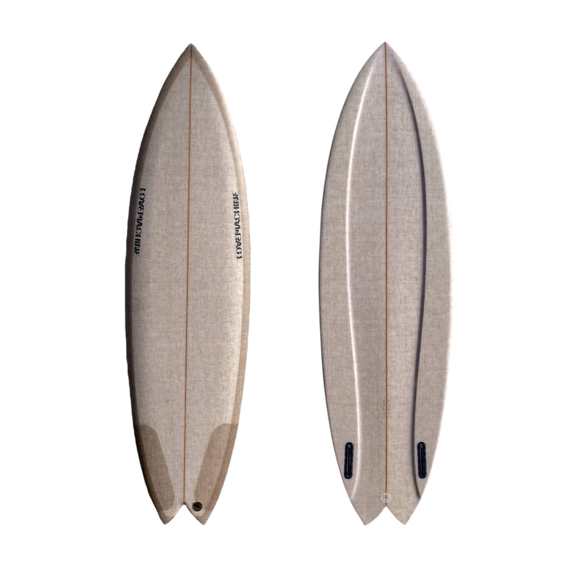 Love Machine Surfboards Pedestrian Ship 5'11 x 19 5/16 x 2 1/2 (30.5L)  in stringered EPS and Flax.