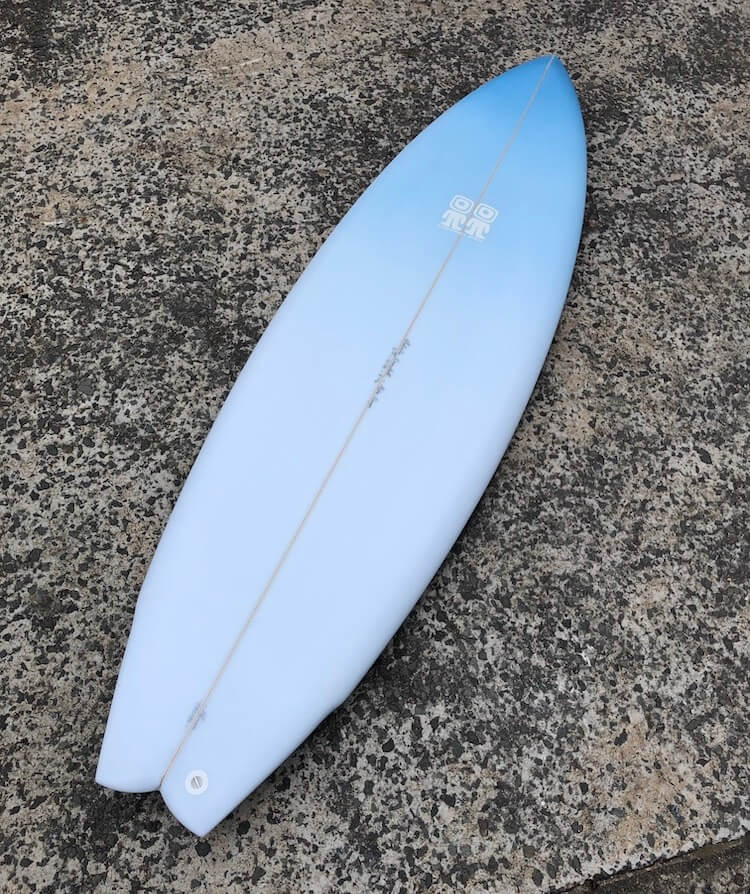 Campbell Brothers Alpha Omega 5'9 twin rhino laminating