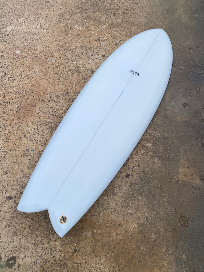 Archer Surfboards T-Fish 5'8 Blue deck